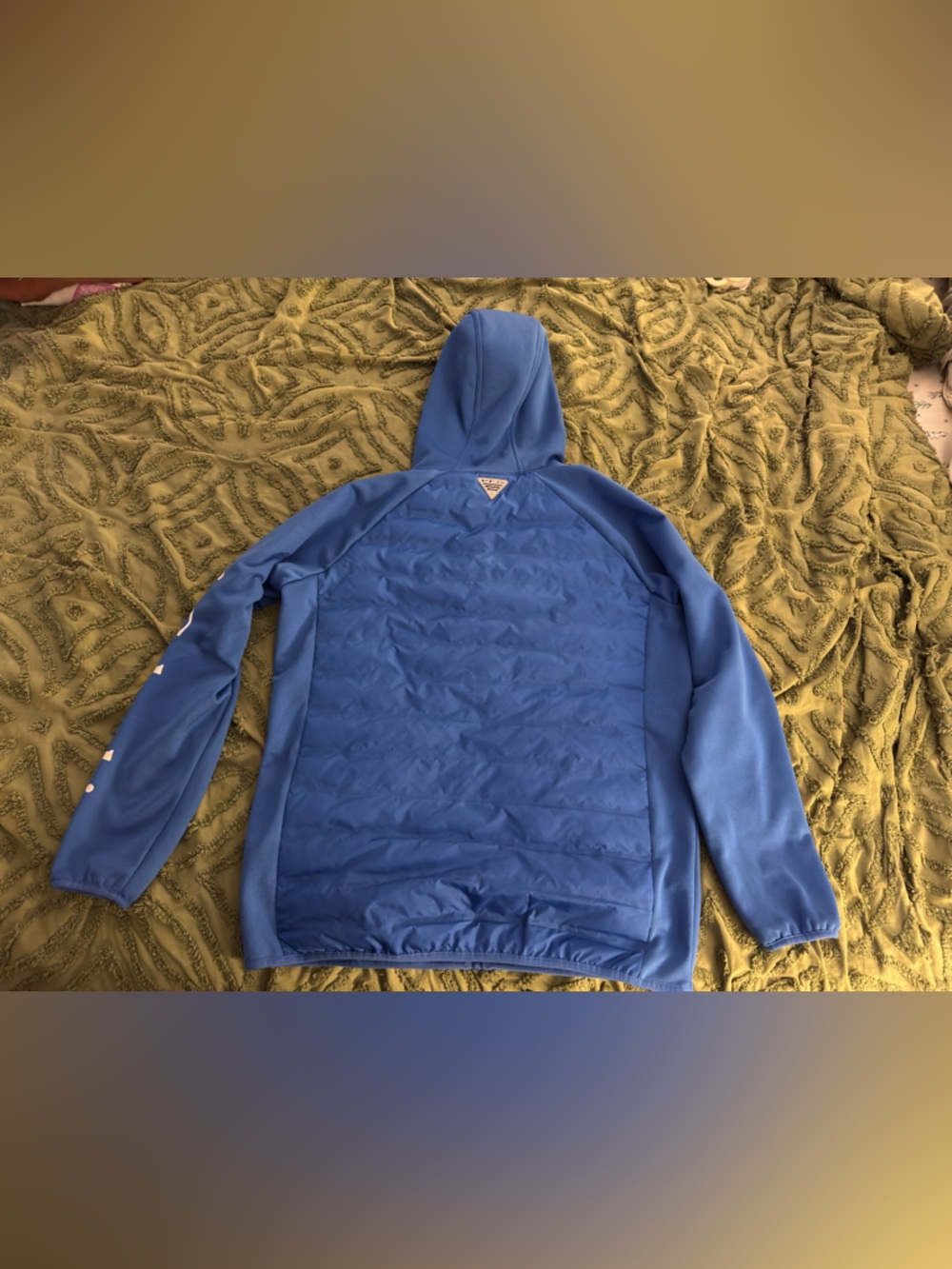 Columbia PFG Royal Blue Hooded Puffer Zip-Up Jacket - Picture 2 of 5